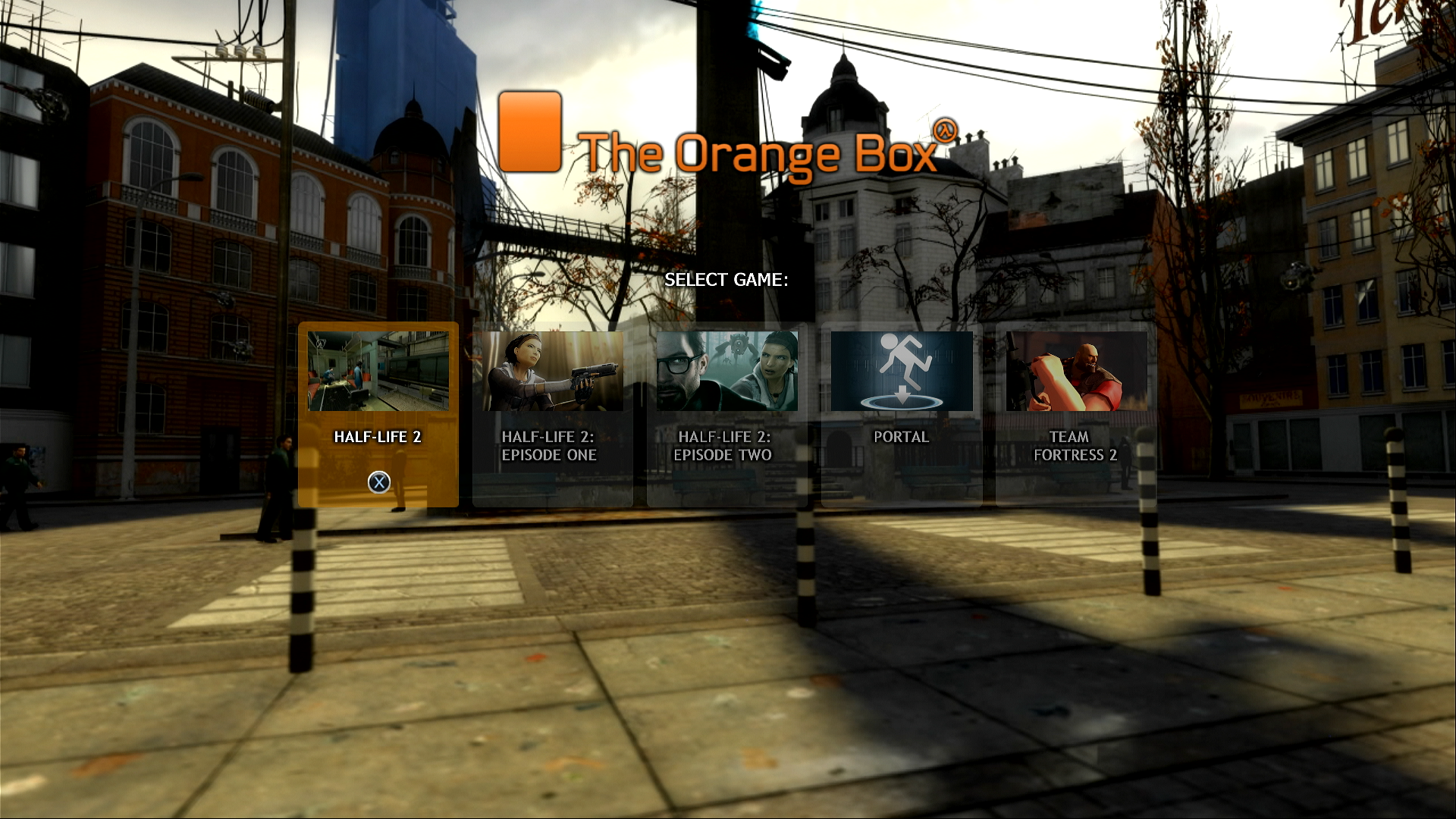 Game picker menu with noticably misaligned options